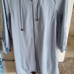 Long soft blue jacket